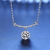 Collana Pendente in Argento Sterling S925 di Alta Gamma con Moissanite - Regalo Lussuoso per Lei