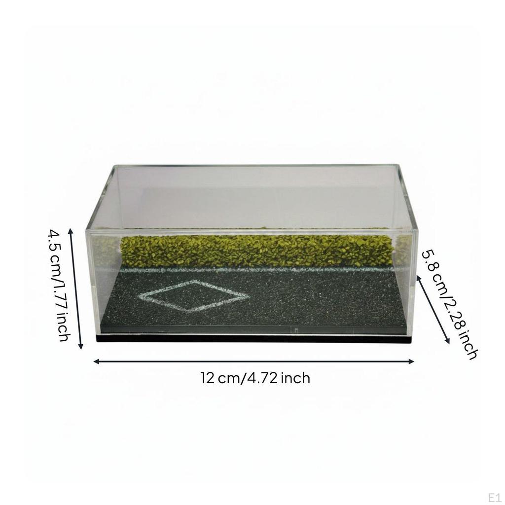 1:64 Car Display Box Dustproof Miniature Showcase Diecast Case for Collectors, Desk,