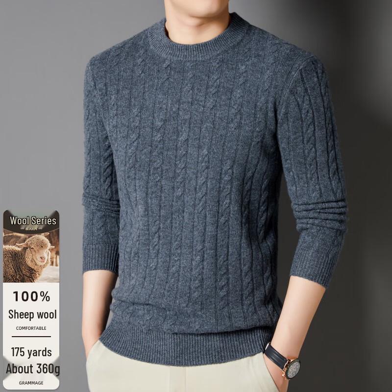 

Men s 100% Pure Wool Thick Half-Turtleneck Sweater 3XL