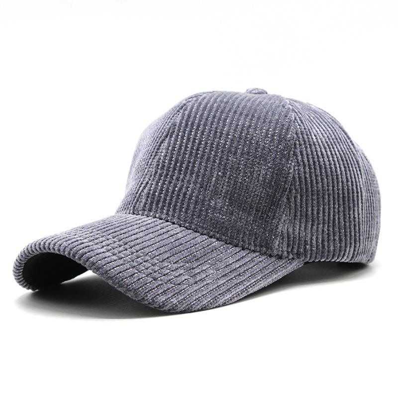 Hat Baseball Cap, Corduroy Mixed Color Baseball Cap Versatile Checked Cold Cap
