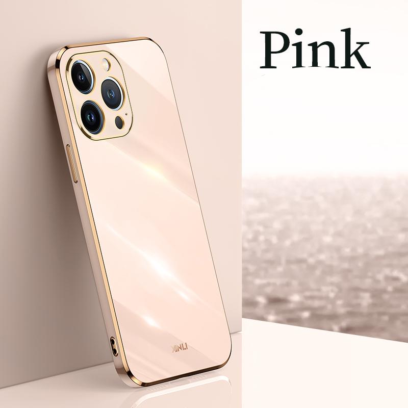 Phone Case For iPhone 14 Pro Max Shockproof Bling Plating Soft Silicone Rubber Back Cover Shell For iPhone 14 Plus Pro Max Cases
