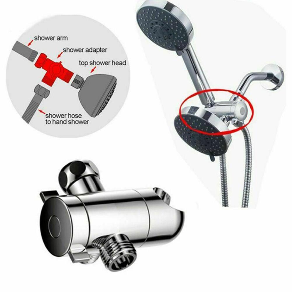 ABS Fix Bracket 3-Way Valve Sprayer Arm Mount ShowerHead Diverter Bathroom Shower Diverter Valve Water Tap Adapter Connector