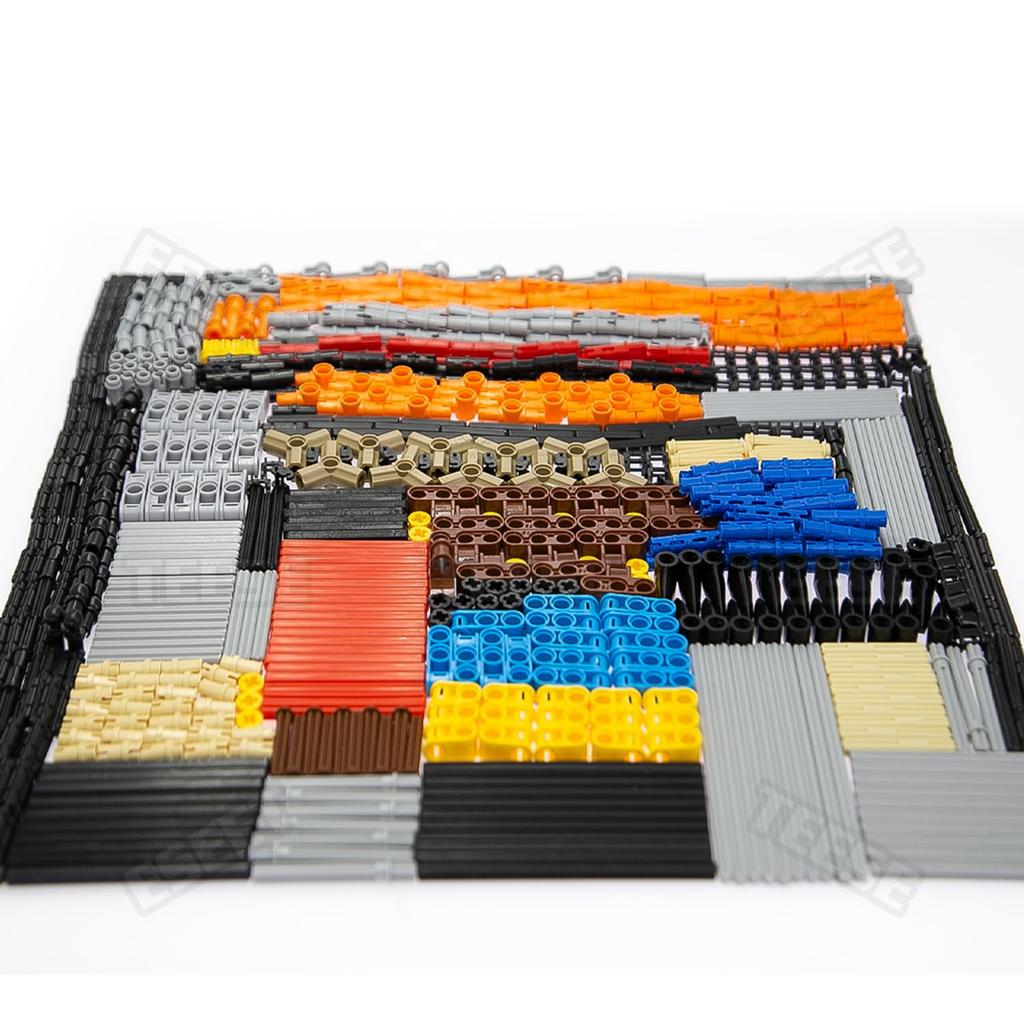 TEESE 884pcs Technic Axle Pin Chain Link Connector Brick Set, Compatible with Lego Technic Parts, for MOC Technic Projects Bulk Blocks (Random Color)