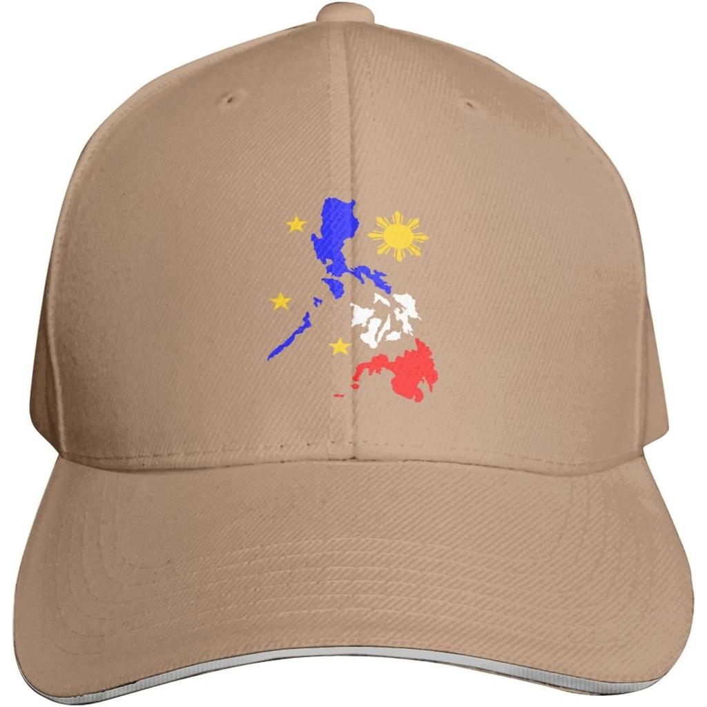 Filippinsk Karta Flagga Filippinerna Sol Stjärnor Basebollkeps Unisex Polyester Vardaglig Justerbar Hatt