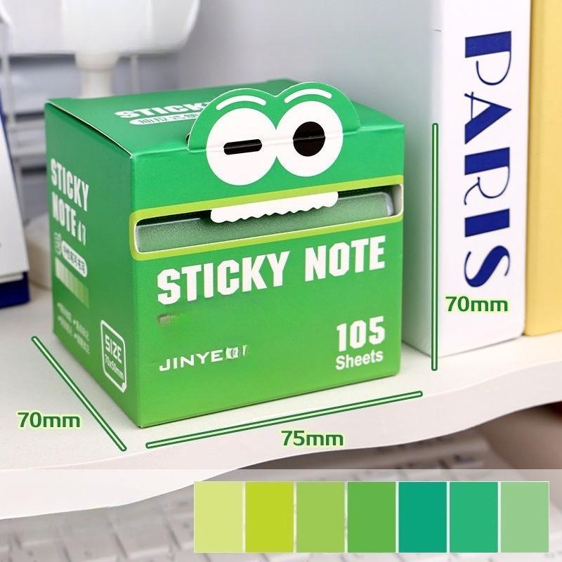 

105 sheets per box sticky notes, pull-out style, pearl sheen, transparent for note-taking, school supplies світло-зелений колір