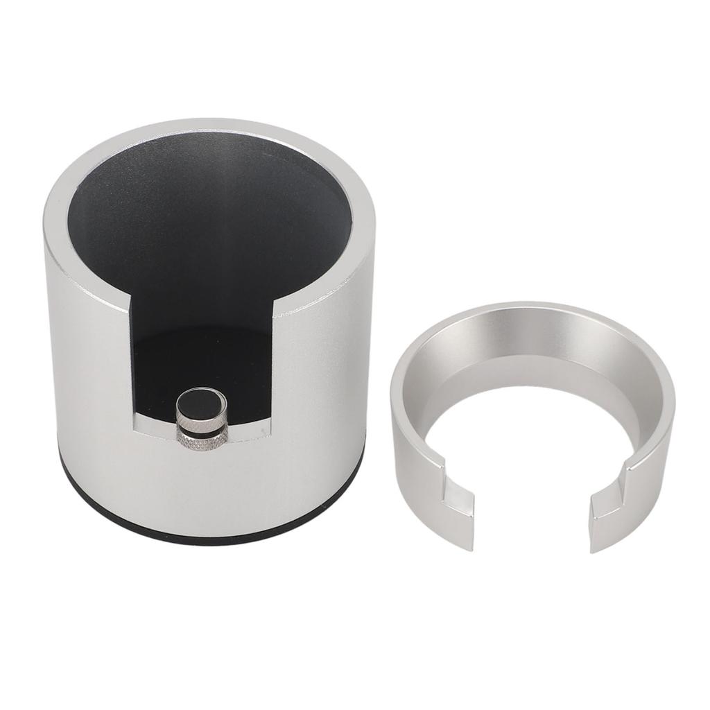 Coffee Portafilter Holder with Dosing Funnel 58mm Aluminum Alloy Round Coffee Machine Portafilter Tamping Stand for Home Bar