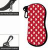 Red Heart Pattern Soft Sunglasses Case, Portable Lightweight Eyewear Pouch, Protective Glasses Bag for Travel Daily Use Accessories