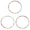 Natural Stone Colorful Beaded Necklace With Stainless Steel Chain For Women
