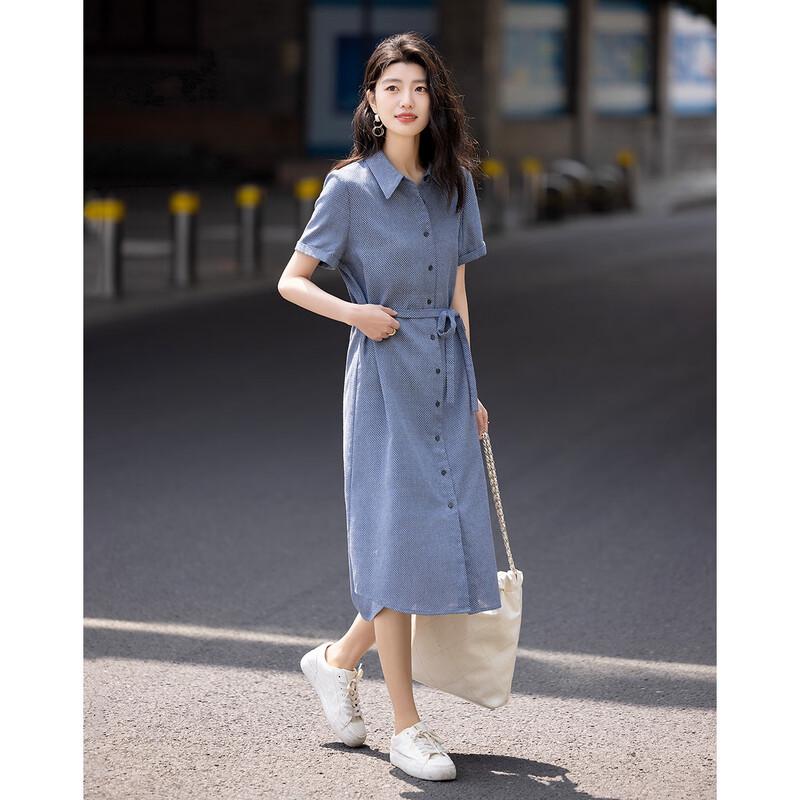 Women's Elegant Linen Blend Midi Dress