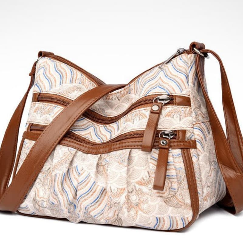 Crossbody bag retro fashion splicing simple shoulder bag
