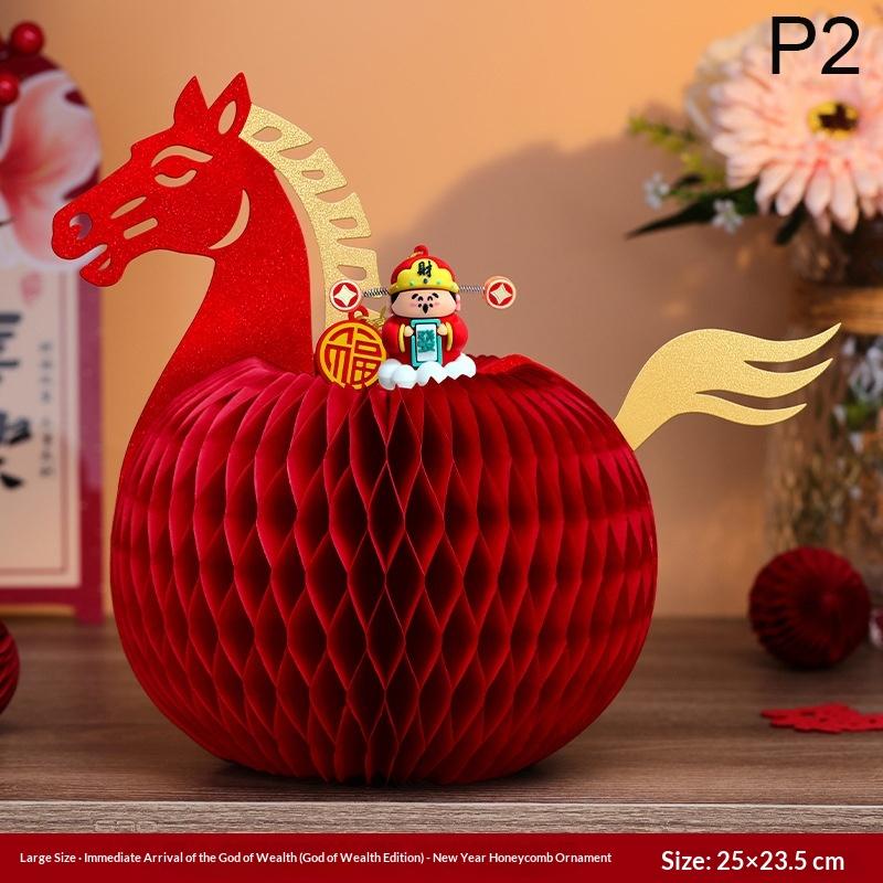 Cute 2026 New Year Horse Ornament For Home Table Decoration Paper Horse Ornament New Year Party Horse Figurines Decoration