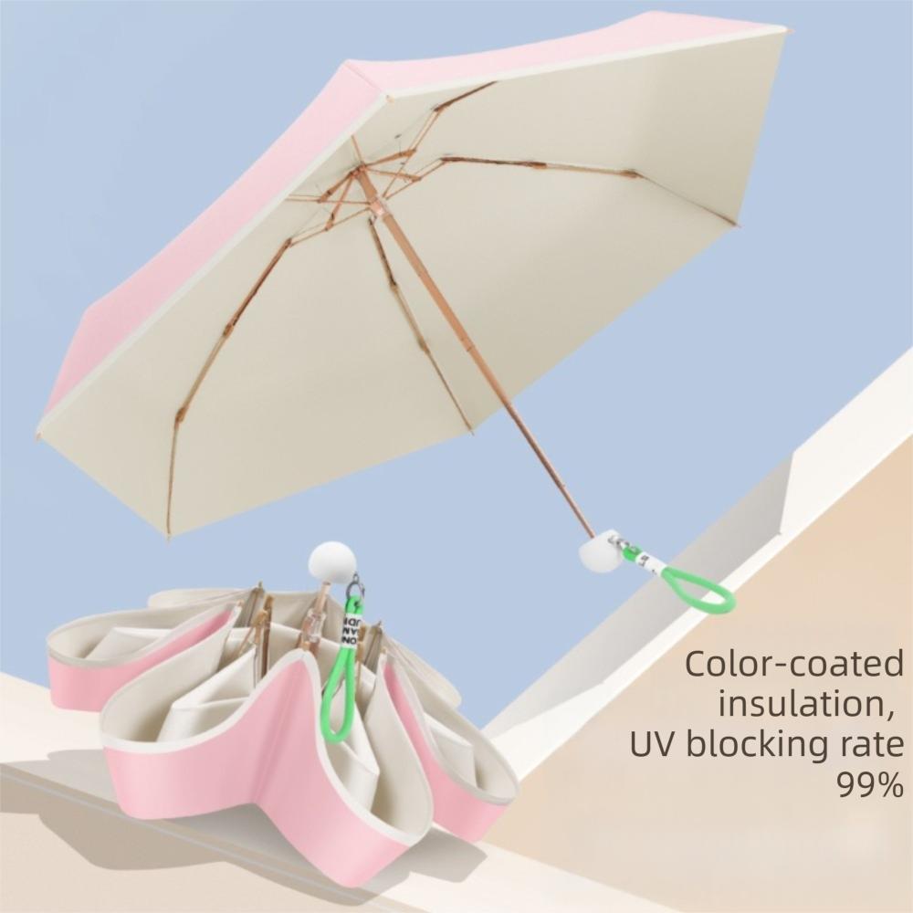Ultraviolet Protection Pocket Parasol Folding Sun Shade Umbrella Portable Sun Umbrella  Outdoor