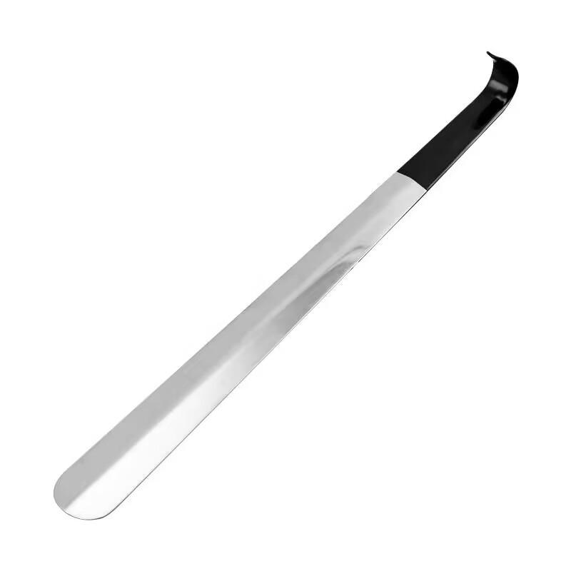 42CM Stainless Steel Shoe Horn with Rubber Dipped Handle for Easy Shoe Wearing