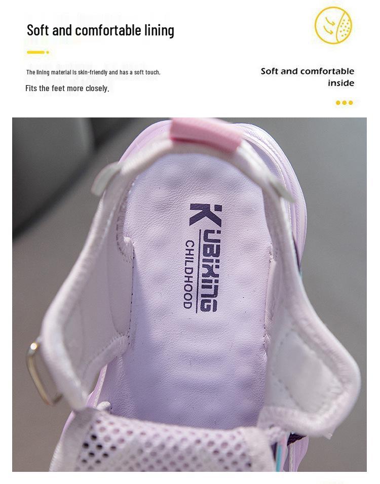 Kids' Non-slip Closed-toe Sports Sandals with Velcro - Soft Sole Beach Shoes for Boys & Girls, Toddlers To Big Kids