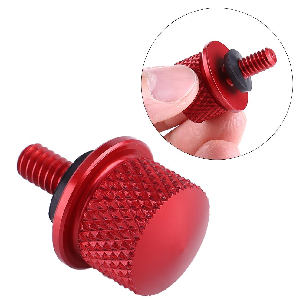 1Pc 1 4 (6mm) Thread Motorcycle Aluminum Rear Seat Bolt Screw Universal Red