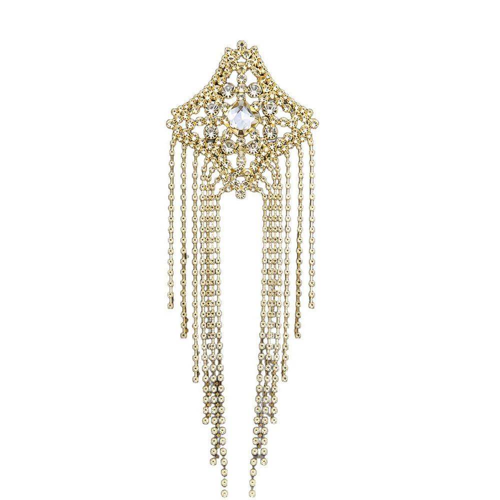 Fringe Shoulder Epaulets Sparkly AB Crystal Shoulder Ornament Rhinestone Epaulets Fashion Shoot