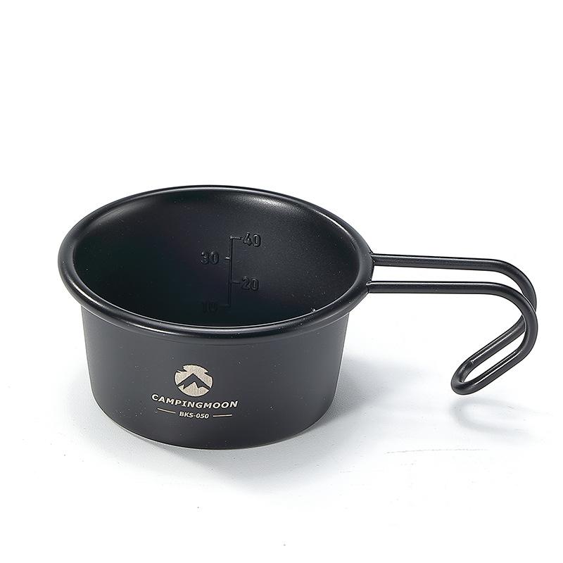 

CAMPINGMOON Multi-functional Small Stainless steel Liquor Cup Portable Outdoor Equipment with handle Coffee and Kung Fu Tea Cup
