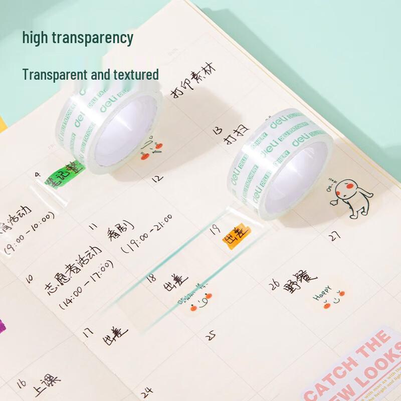 Deli Easy-Tear Transparent Stationery Tape