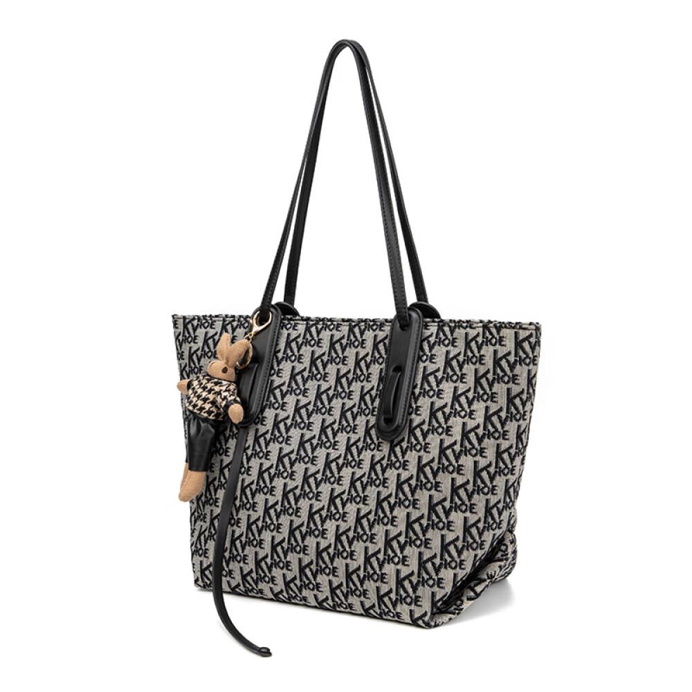 

Новая женская сумка через плечо Большая вместительная сумка-тоут Модная сумка Женская сумка длиной 30-43 см высотой 27 см шириной 18 см чёрный