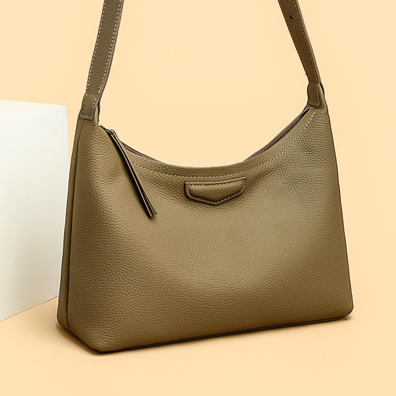 Genuine Leather Bag for Women Shoulder Crossbody Bag Soft Cow Leather Large Capacity Messenger Bag