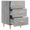 Nightstand Gray Sonoma 40 x 40 x 66 cm Engineered Wood