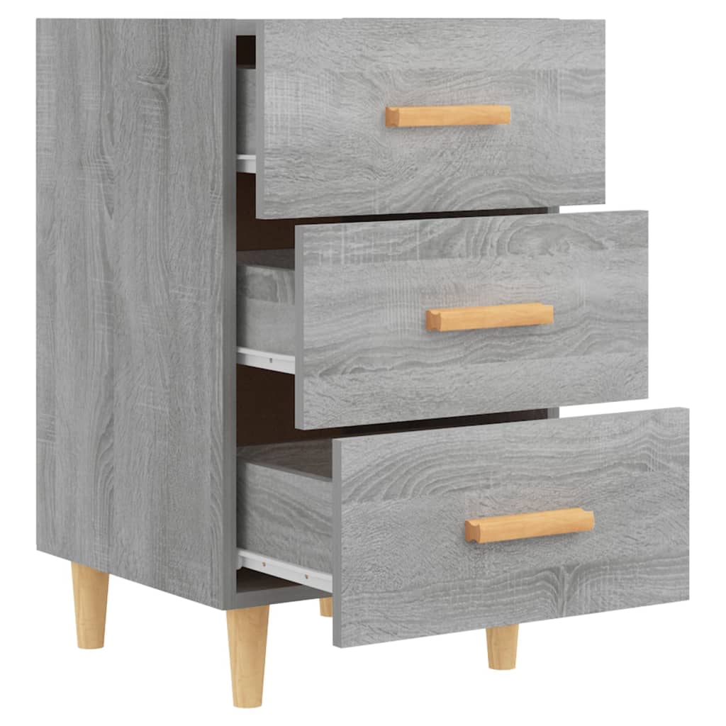 Nightstand Gray Sonoma 40 x 40 x 66 cm Engineered Wood