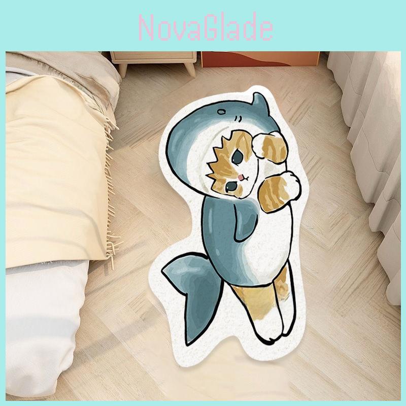 Tappeto Peluche Cartoon Mofusand con Design Stampato per Bagno Porta Ingresso Decorazione