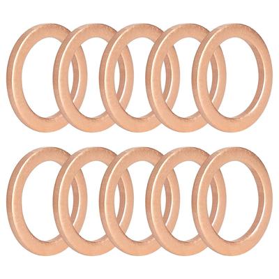 M12 Copper Oil Drain Plug Crush Washer Gasket Fits for BMW, M12 X 17 X 1.5, 10 Pack