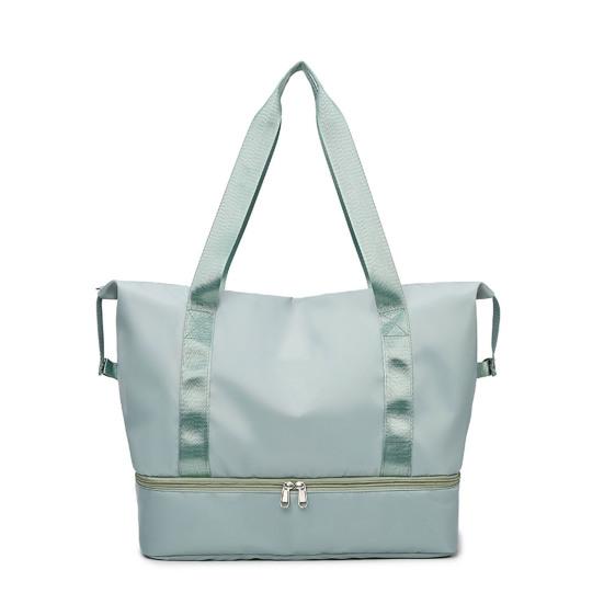 Waterproof Gym Tote Duffle Bag with Wet Pocket Shoe Compartment Weekender Overnight Tote for Travel Fitness Swimming