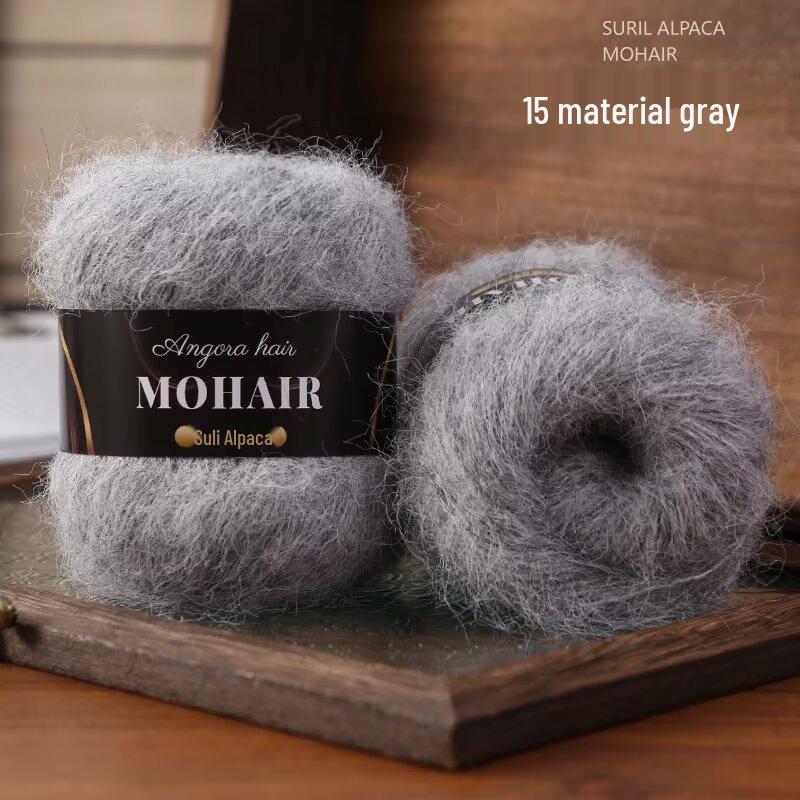 Multicolor Alpaca Mohair Gradient Hand-Knitted Medium Thickness Baby Blanket Shawl