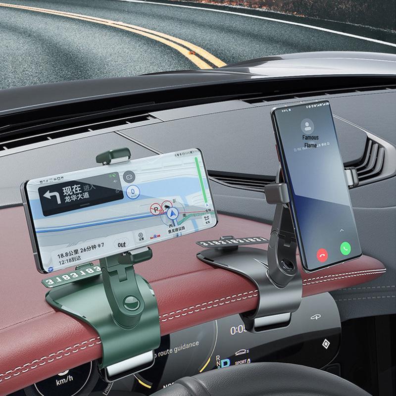 Multi-Function Car Dashboard Phone Holder and Navigation Mount