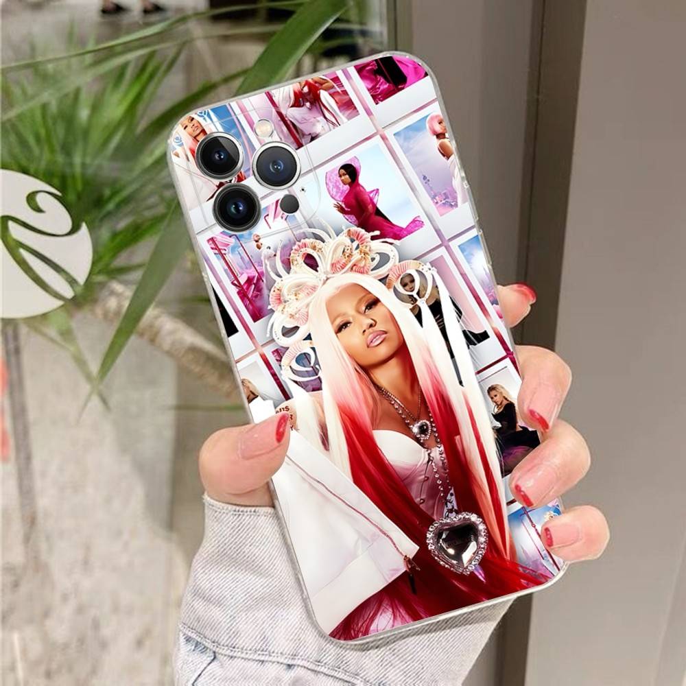 N-Nicki Singer Minaj Transparent Case For IPhone 11 12 13 14 15 16 17 Air Pro Max Plus Mini Shockproof Cover