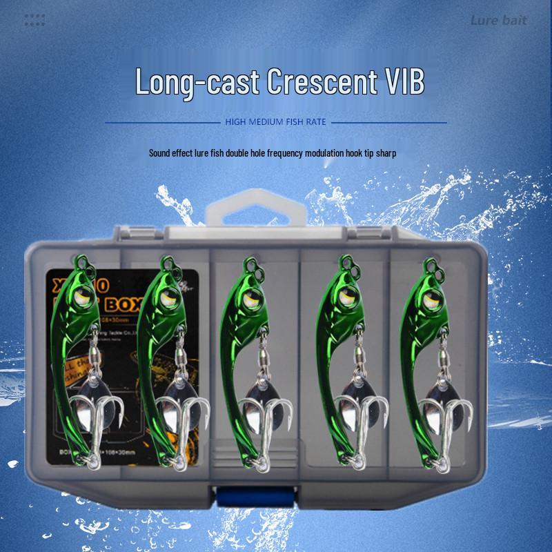 Xuan Yue VIB Metal Spinnerbait: Long Cast, Wobbling, Rotating Artificial Bait for Zander & Bass In Freshwater & Saltwater.