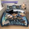 3pcs Harry Potter Fantasy Adventure Bedding Set, Soft Polyester Duvet Cover and Pillowcases Seasons all suitable, Design for Bedroom L1003144