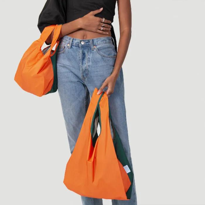 [KINDBAG] Orange Green Reusable Medium Kind Bag