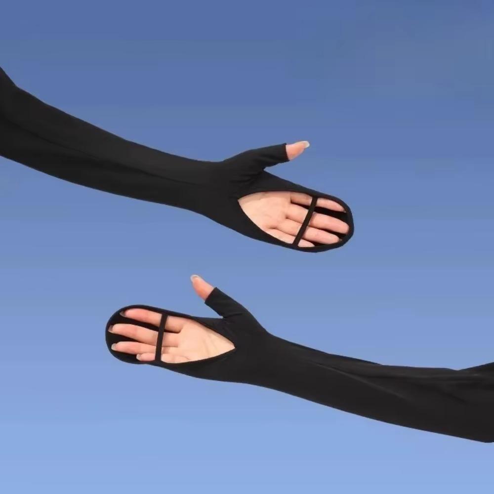 Full Wrap Sunscreen Sleeve Anti-UV Cycling Sleeve Gloves Breathable Ice Silk Sleeves Outdoor