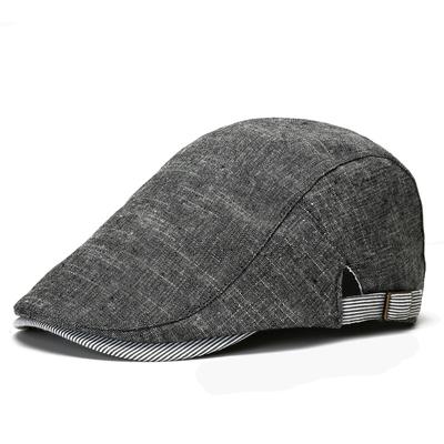 Autumn Men's Duck Tongue Cap British Cotton Hemp Tide Cap Breathable Simple Casual Forward Cap Versatile Beret Sub