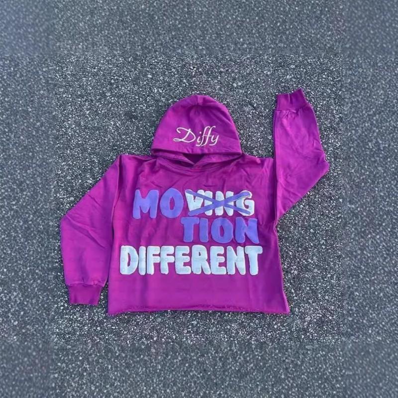 Unisex Oversized Hooded Sweatshirt With 3D Digital Print Streetwear Vintage Style Long Sleeve Zipper Front
