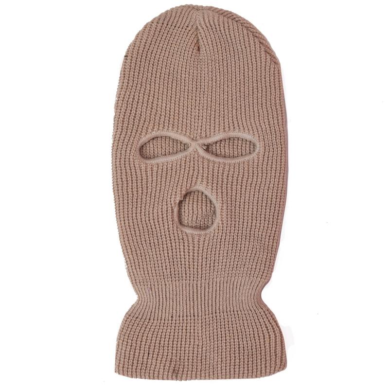 2025 New Fashion 3-Hole Knitted Full Face Cover Ski Mask Winter Balaclava Warm Knit Full Face Mask For Outdoor Sports