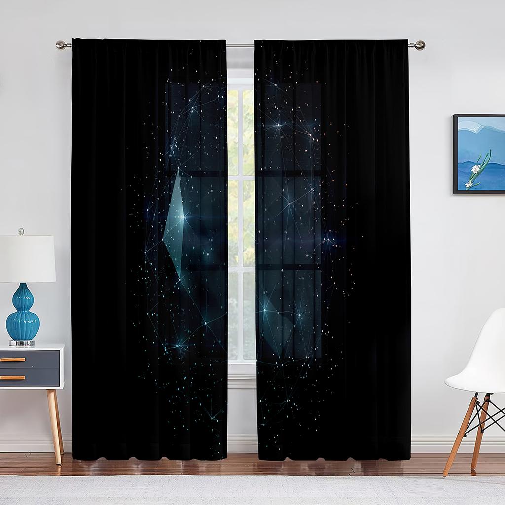 Dungi abstracte iluzie optică alb negru perdea din voal transparent pentru sufragerie dormitor perdele moderne din tul draperii