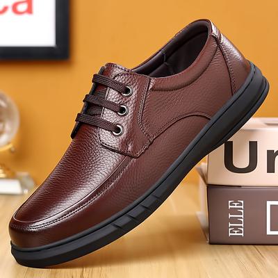 Fashion Lightweight Men's Walking Shoes Handmade Man Casual Sports Shoes for Men Leather Breathable Business Shoe Mens Comfortable Flat