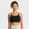 Nude Feel Shockproof Sports Bra with Sexy Straps and Removable Pads for Women – Fitness and Yoga Wear