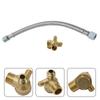 Tubo valvola compressore d'aria Filettatura interna 14mm Lunghezza 280mm Ottone Oro Acciaio Inossidabile Compressore d'aria senza olio