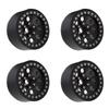 4pcs 1.9 Inch RC Metal Beadlock 8 Round Hole Wheel Rim Hubs for Axial SCX10 90046 RC 110 CarBlack