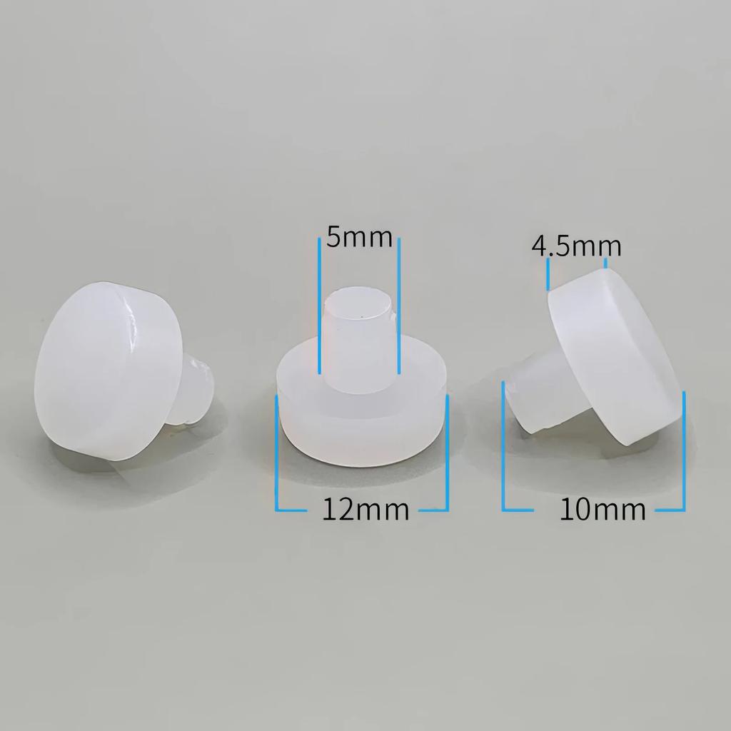 50Pcs M5 M6 Glass Top Table Furniture Embedded Bumper with Stem Rubber Screw Hole Plug Anti Slip Foot Pads Cabinet Door Grippers