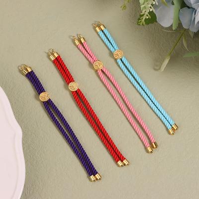 5 Peças Cordão Torcido de Nylon Pulseira Cordas Trançadas Ajustáveis Para Fazer Pulseiras e Joias Diy