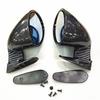 2x Car Side Mirrors Rearview Mirrors Vintage Style Carbon Fiber Color Universal