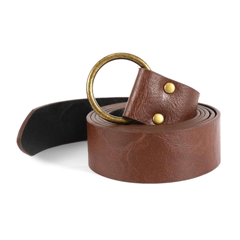 Men's Renaissances Costume Vikinges Costume Accessories Set Medieval Pirate Leather Belt Waist Bag Halloween Costumes
