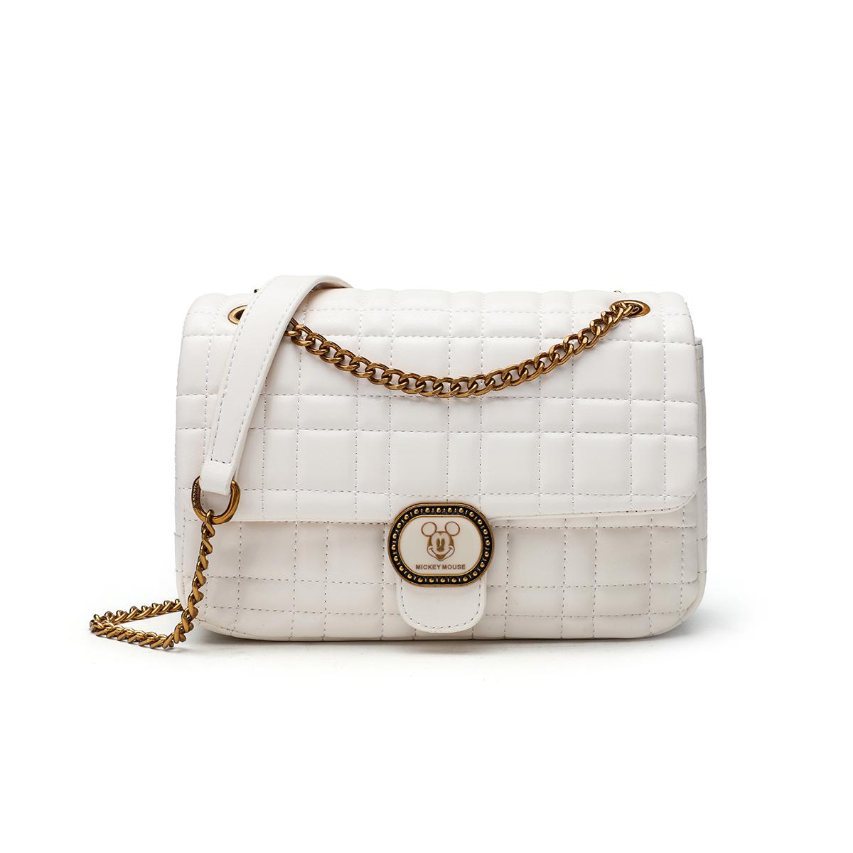 

New Disney Mickey PU Shoulder Bag, Crossbody Bag, Shoulder Bag Regular Women s Black/White BMK-71502 22.1*7.1*14.0CM