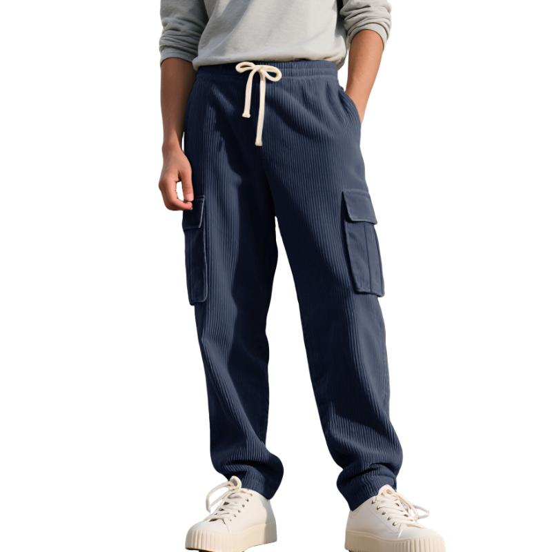 European and American Multi-pocket Jogging Pants Autumn Sports Corduroy Men's Casual Pants